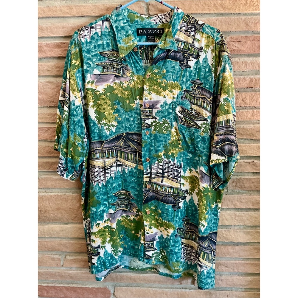Pazzo Men’s Shirt Pagoda Print